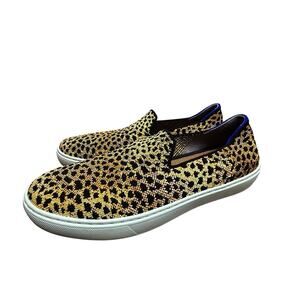 Rothy's The Original Slip On Sneaker in Sahara Cat size 8 Leopard Animal Print